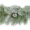 9ft. Pre-Lit Flocked Garland with Warm White LED Lights